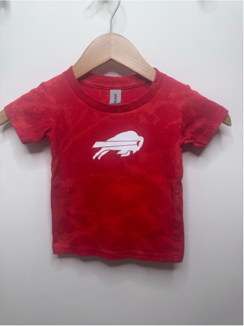 Buffalo Bills lightly bleach dyed Graphic Tee Red 2T